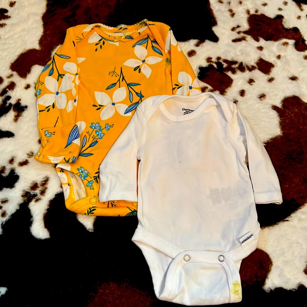 NB long sleeve onesies